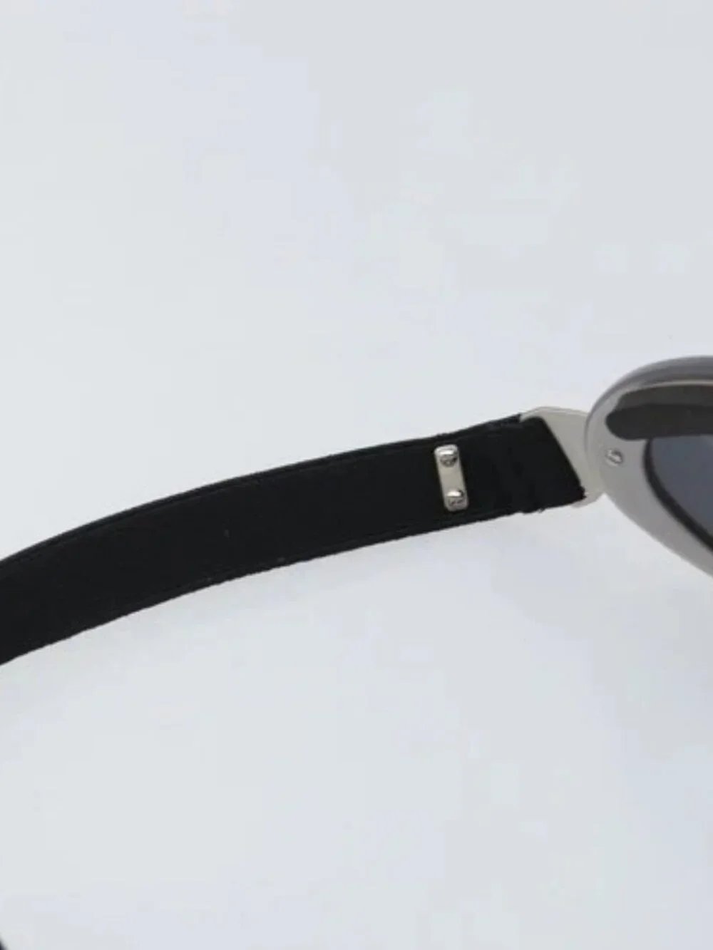 CHANEL Goggles Sunglasses plastic Black CC Auth SW1992